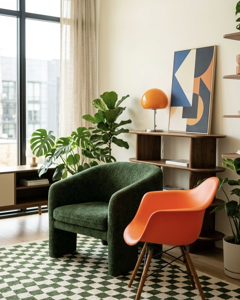 이런 미드 센추리 스타일 방, 너무 갖고 싶다! image 2