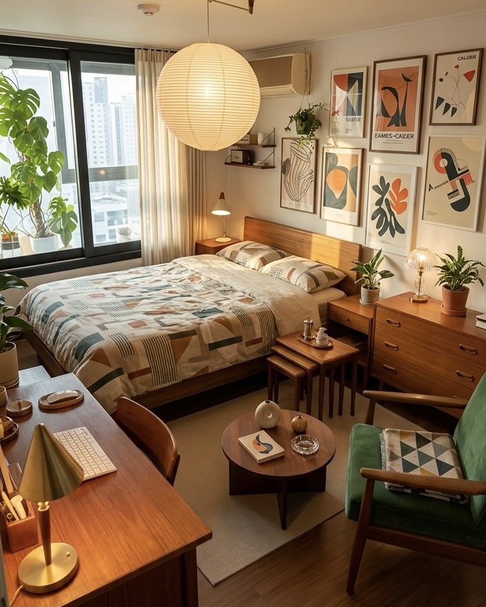 이런 미드 센추리 스타일 방, 너무 갖고 싶다! image 3